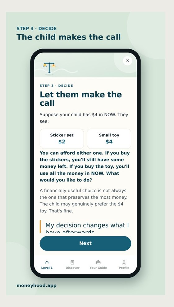 Step 3, Decide: the child makes the call