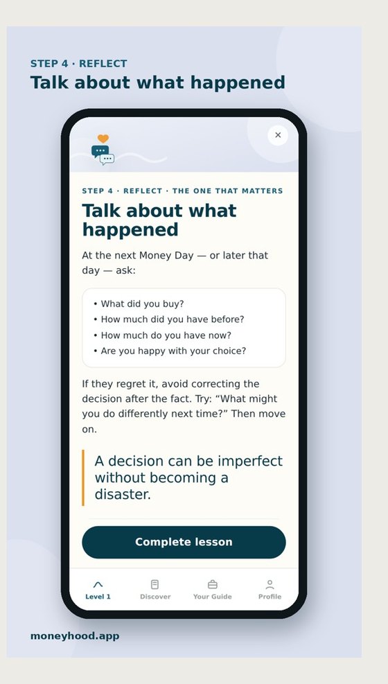 Step 4, Reflect: talk about what happened